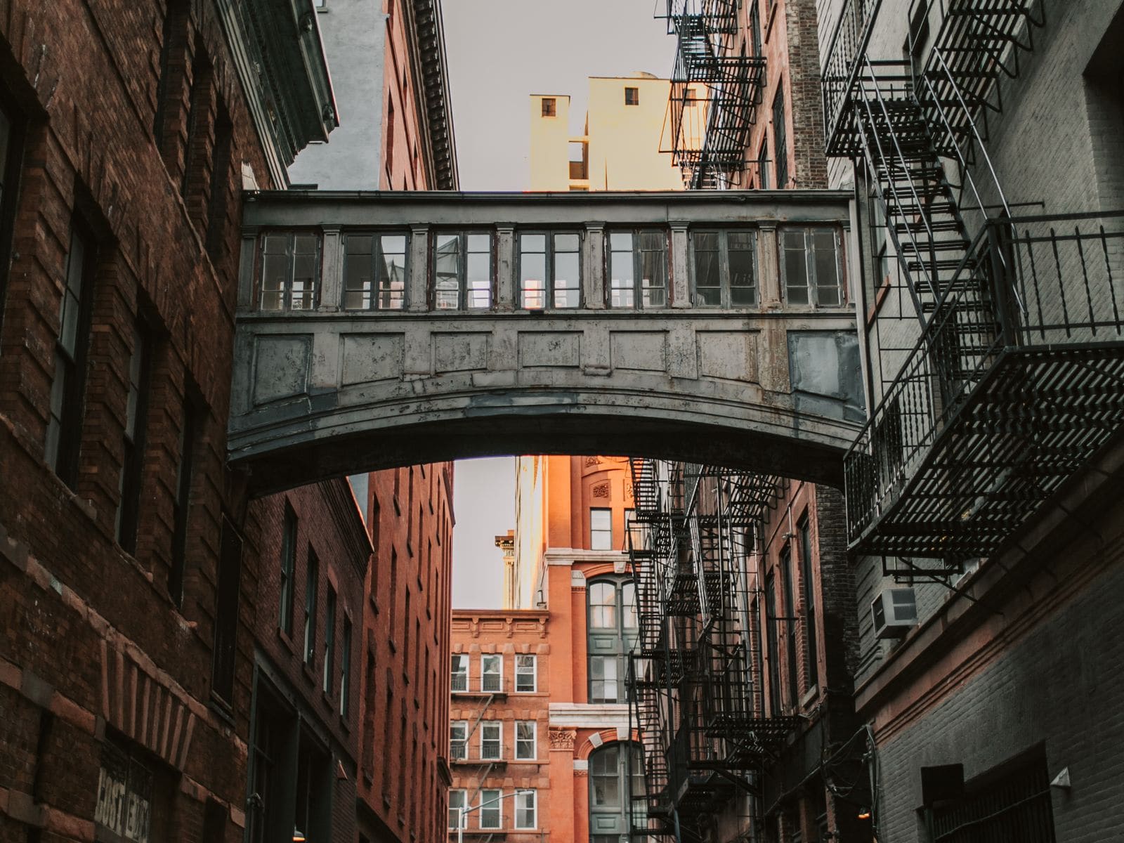 The Staple Street skybridge between two Tribeca buildings